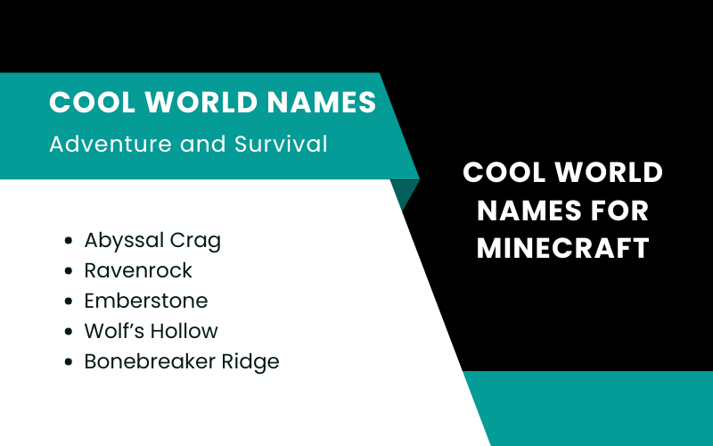 Cool World Names for Minecraft