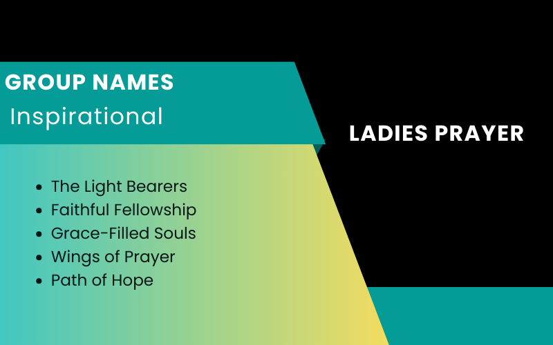 Ladies Prayer Group Names