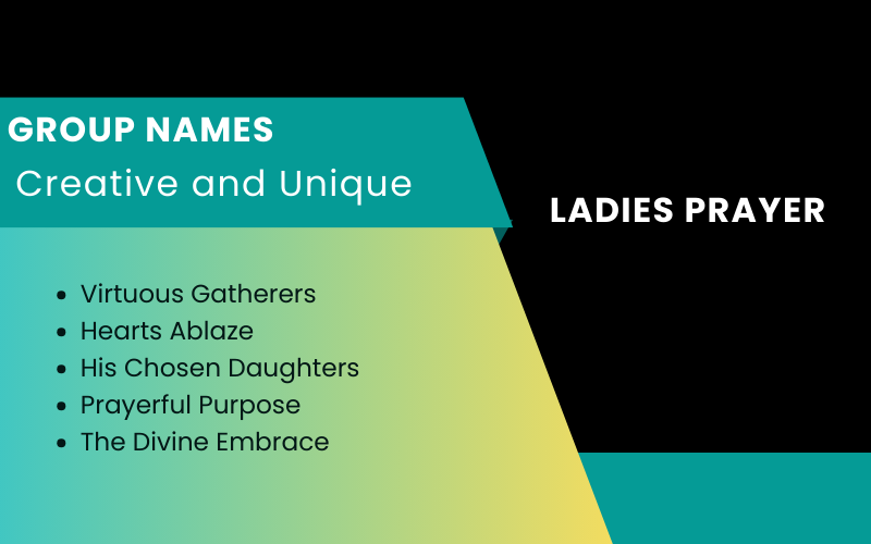 Ladies Prayer Group Names