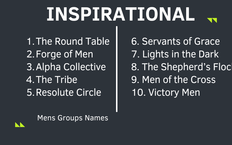 Mens Groups Names