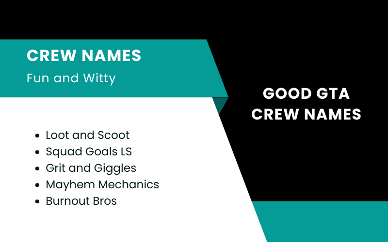 Good GTA Crew Names