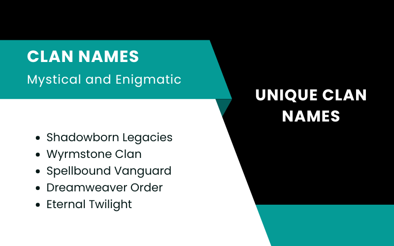 Unique Clan Names