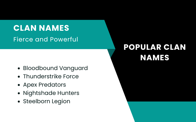 Popular Clan Names