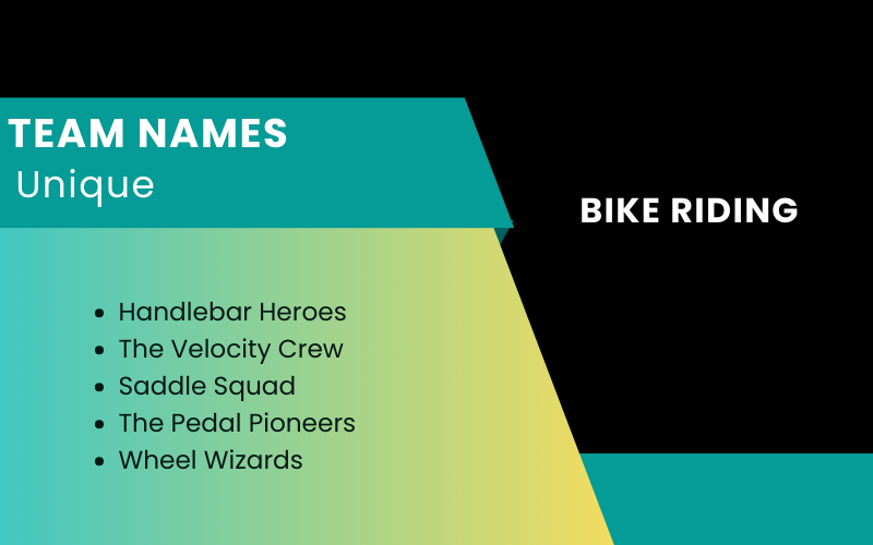 Bike Riding Team Names