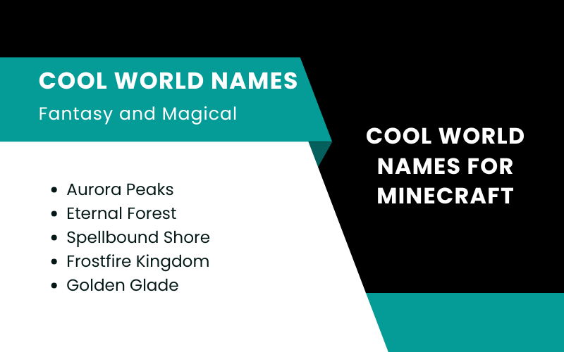 Cool World Names for Minecraft